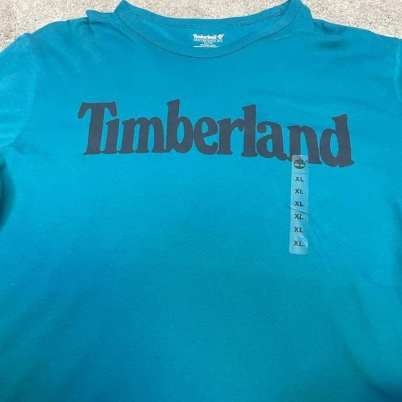 Timberland Men's LONG SLEEVE TURQUOISE T-Shirt A1N6G-N08 SIZES: XL-XXL - Picture 3 of 6